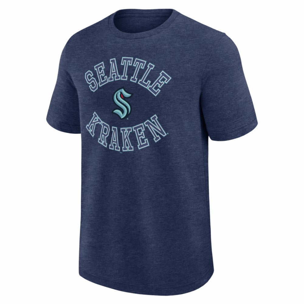 Seattle Kraken Logo Athletic Success T-Shirt - Heather Navy - NHL