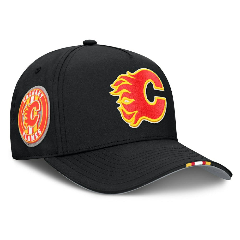 Calgary Flames Fanatics 2025 NHL Draft Authentic Pro On-Stage Podium A-Frame Adjustable Hat - Black - NHL