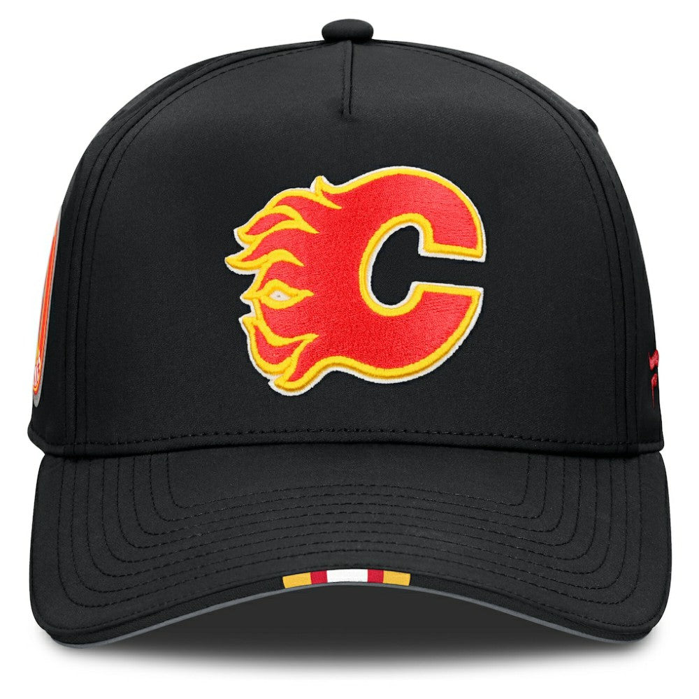 Calgary Flames Fanatics 2025 NHL Draft Authentic Pro On-Stage Podium A-Frame Adjustable Hat - Black - NHL