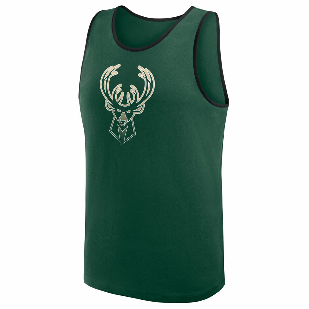 Milwaukee Bucks Logo Athletic Unmatched Success Tank Top Hunter Green - NBA
