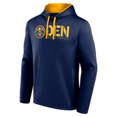 Denver Nuggets Logo Athletic Head Start Pullover Hoodie Navy - NBA