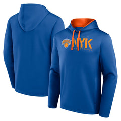 New York Knicks Logo Athletic Head Start Pullover Hoodie Blue - NBA