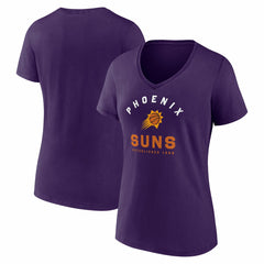 Phoenix Suns Logo Athletic Women's Unrivaled V-Neck T-Shirt Purple - NBA