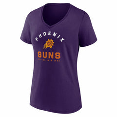 Phoenix Suns Logo Athletic Women's Unrivaled V-Neck T-Shirt Purple - NBA