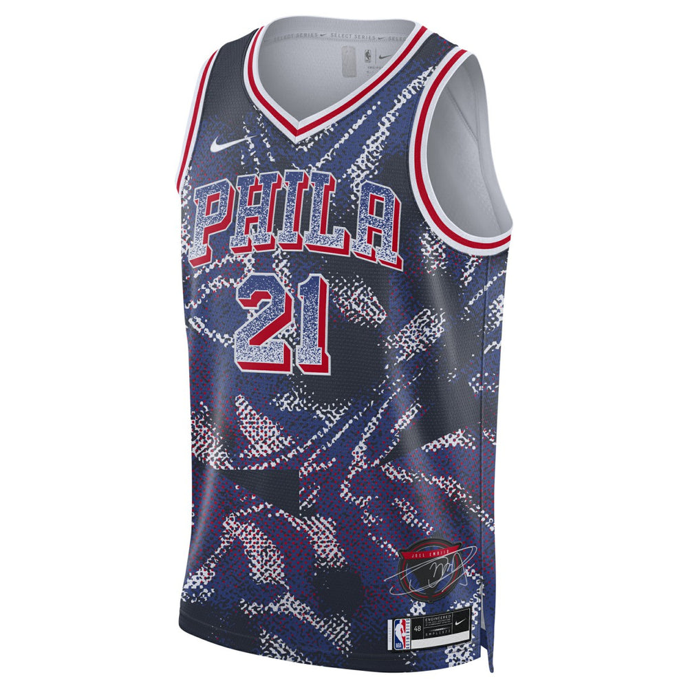 Joel Embiid Philadelphia 76ers Unisex 2025 Select Series Swingman Player Jersey Navy - NBA