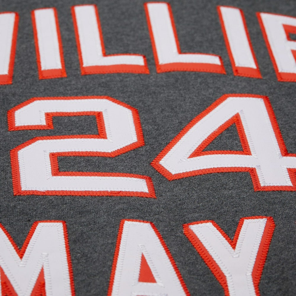 Willie Mays San Francisco Giants Mitchell & Ness Legends Collection Vintage Logo Name & Number Fleece Pullover Sweatshirt - MLB