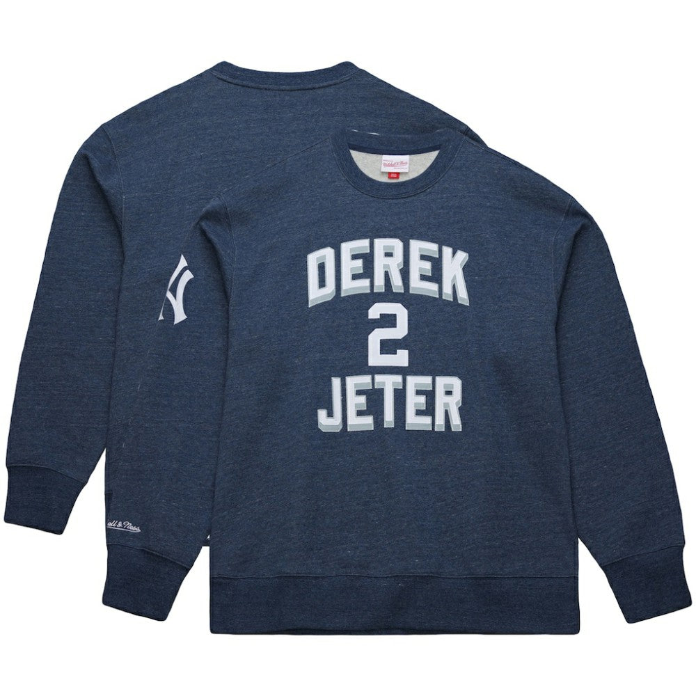 Derek Jeter New York Yankees Mitchell & Ness Legends Collection Vintage Logo Fleece Name & Number Pullover Sweatshirt - MLB