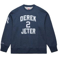 Derek Jeter New York Yankees Mitchell & Ness Legends Collection Vintage Logo Fleece Name & Number Pullover Sweatshirt - MLB