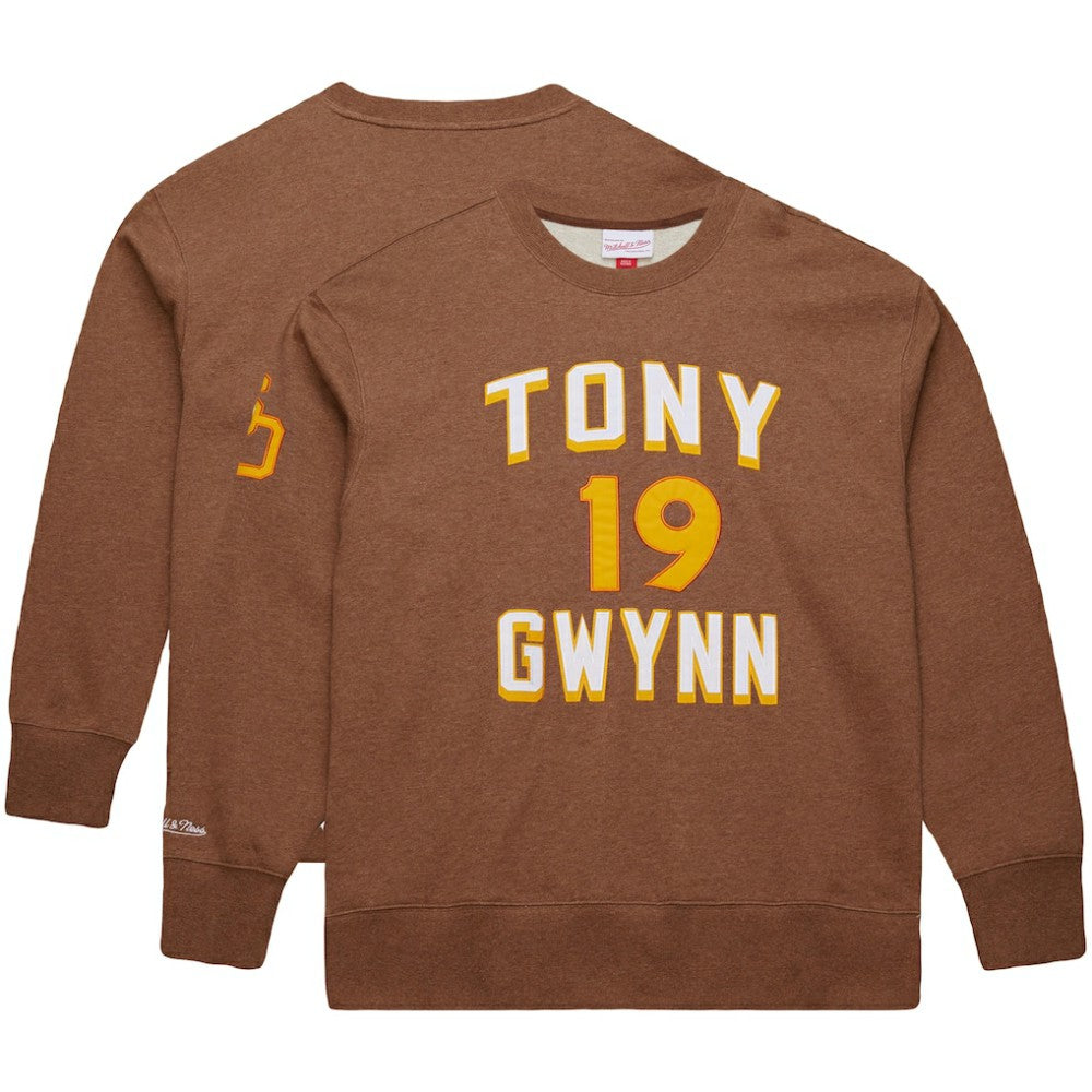Tony Gwynn San Diego Padres Mitchell & Ness Legends Collection Vintage Logo Name & Number Fleece Pullover Sweatshirt - MLB