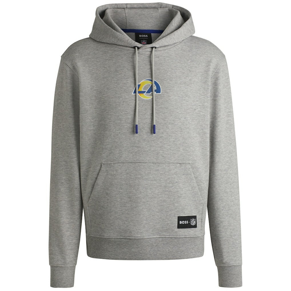 Los Angeles Rams Hugo Boss Unisex Woodson Tri-Blend Hoodie Heather Gray | NFL