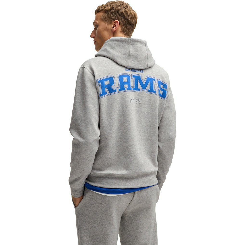 Los Angeles Rams Hugo Boss Unisex Woodson Tri-Blend Hoodie Heather Gray | NFL