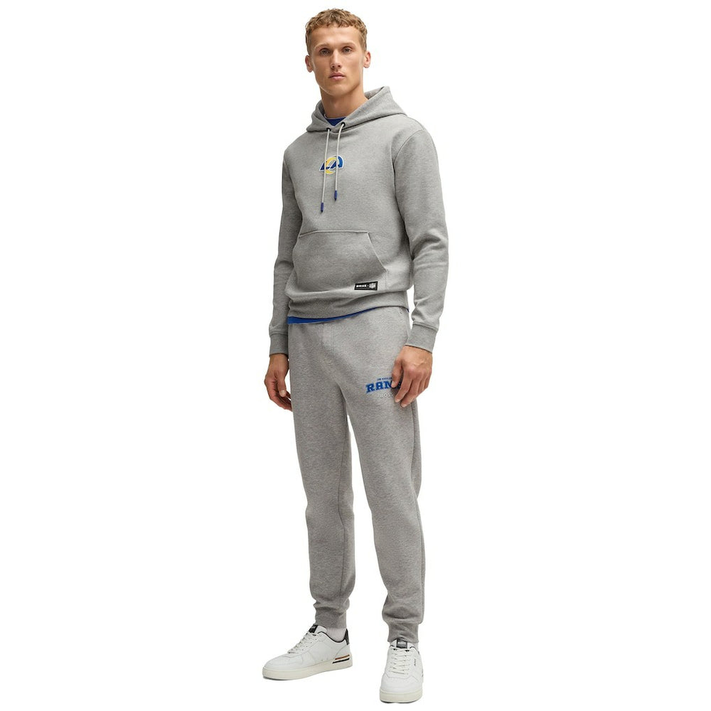 Los Angeles Rams Hugo Boss Unisex Woodson Tri-Blend Hoodie Heather Gray | NFL