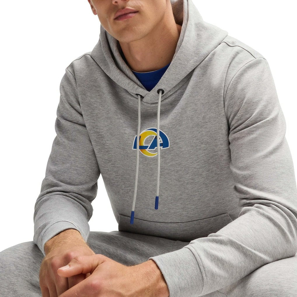 Los Angeles Rams Hugo Boss Unisex Woodson Tri-Blend Hoodie Heather Gray | NFL