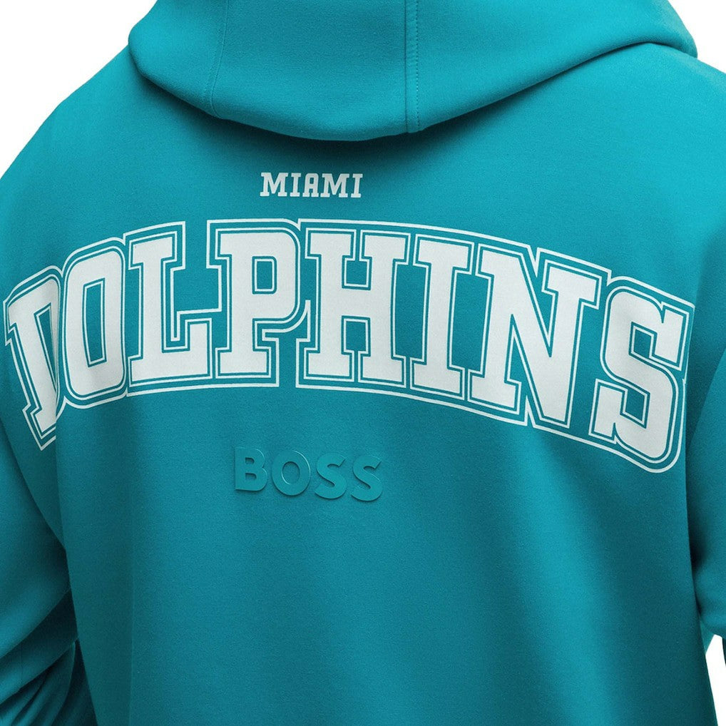 Miami Dolphins Hugo Boss Unisex Woodson Tri-Blend Hoodie Aqua | NFL