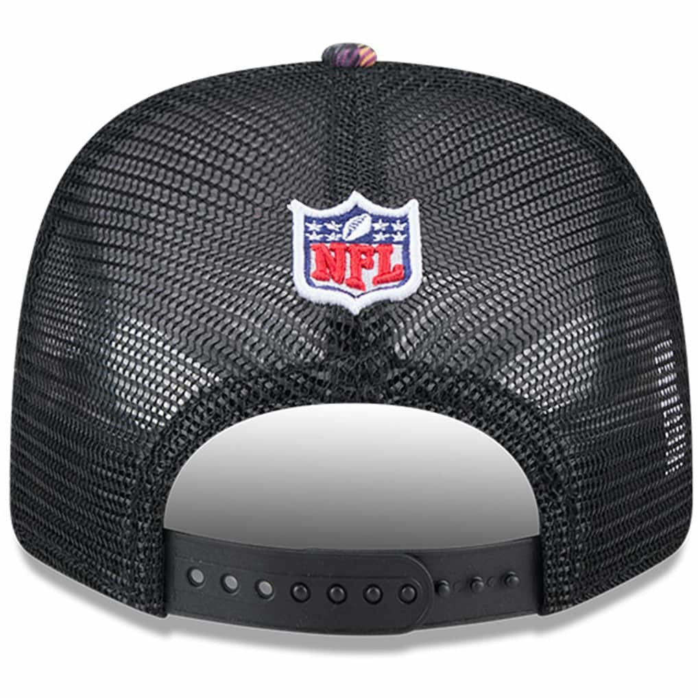 Cleveland Browns New Era 2024 NFL Crucial Catch Plaid 9SEVENTY Trucker Snapback Hat Black | NFL