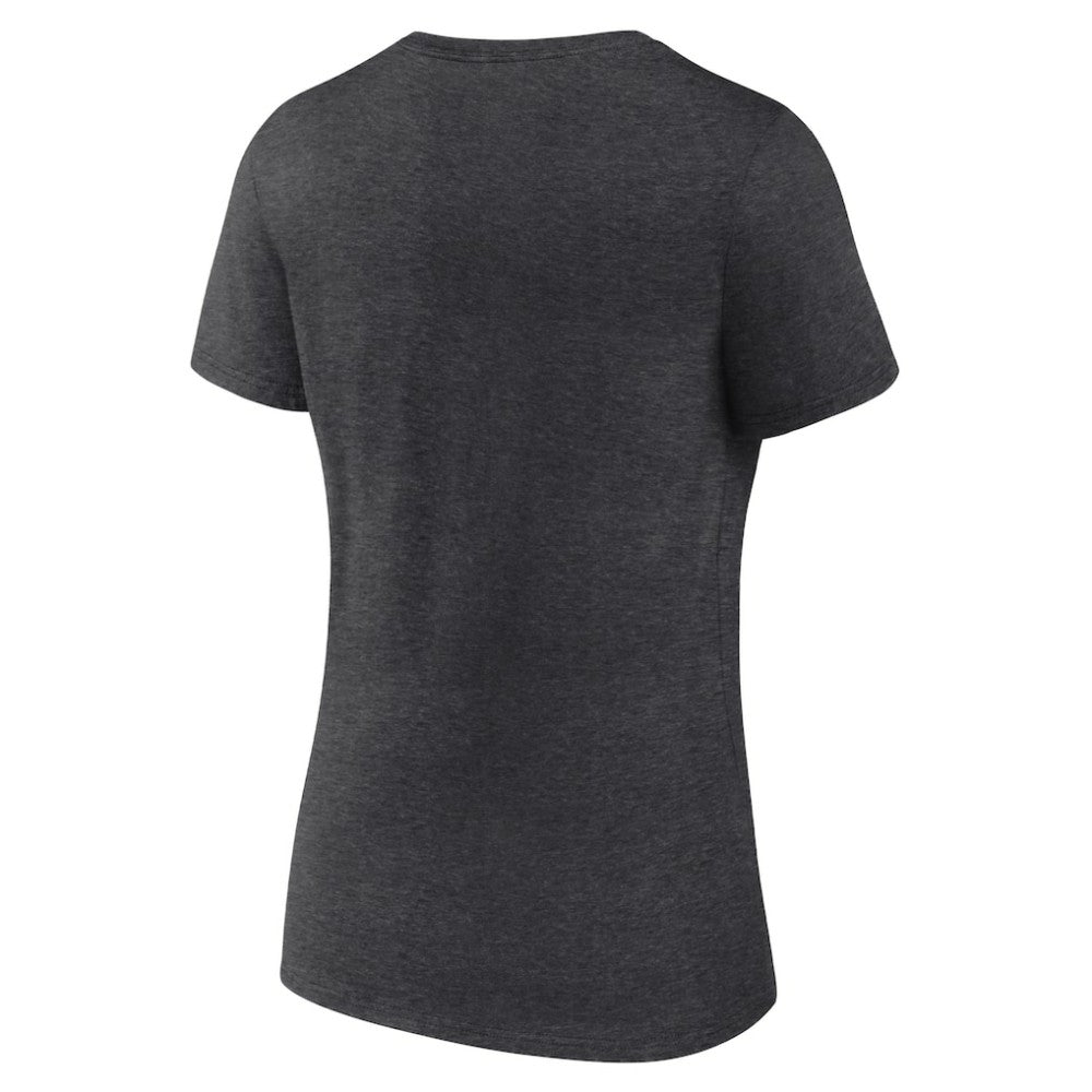 Vegas Golden Knights Women's Primary Logo V-Neck T-Shirt - Charcoal - NHL