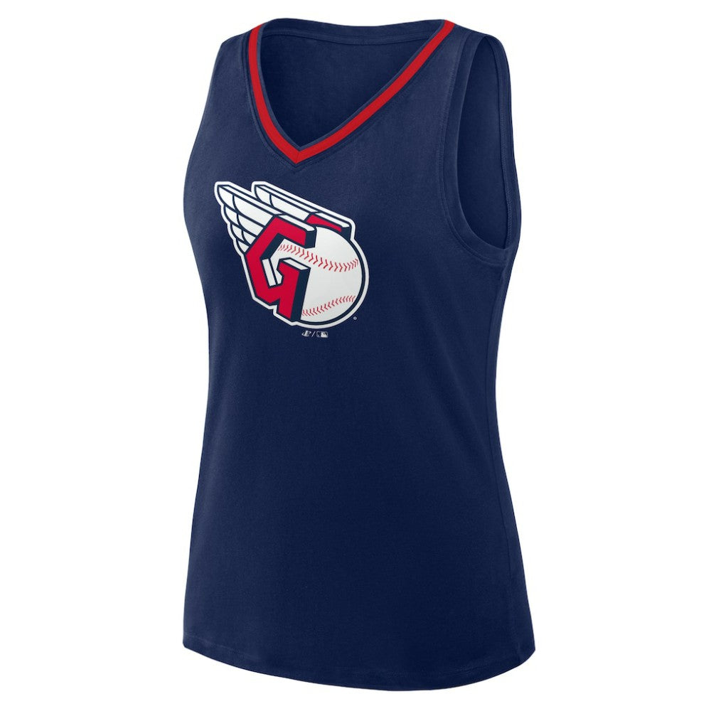 Cleveland Guardians Logo Athletic Women's Stellar Win V-Neck Tank Top - MLB