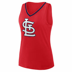 St. Louis Cardinals Logo Athletic Women's Stellar Win V-Neck Tank Top - MLB