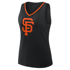 San Francisco Giants Logo Athletic Women's Stellar Win V-Neck Tank Top - MLB