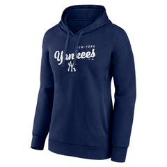 New York Yankees Logo Athletic Women's Logo Triumphant V-Neck Pullover Hoodie - MLB