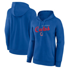 Chicago Cubs Logo Athletic Women's Logo Triumphant V-Neck Pullover Hoodie - MLB