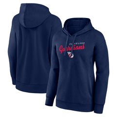 Cleveland Guardians Logo Athletic Women's Logo Triumphant V-Neck Pullover Hoodie - MLB