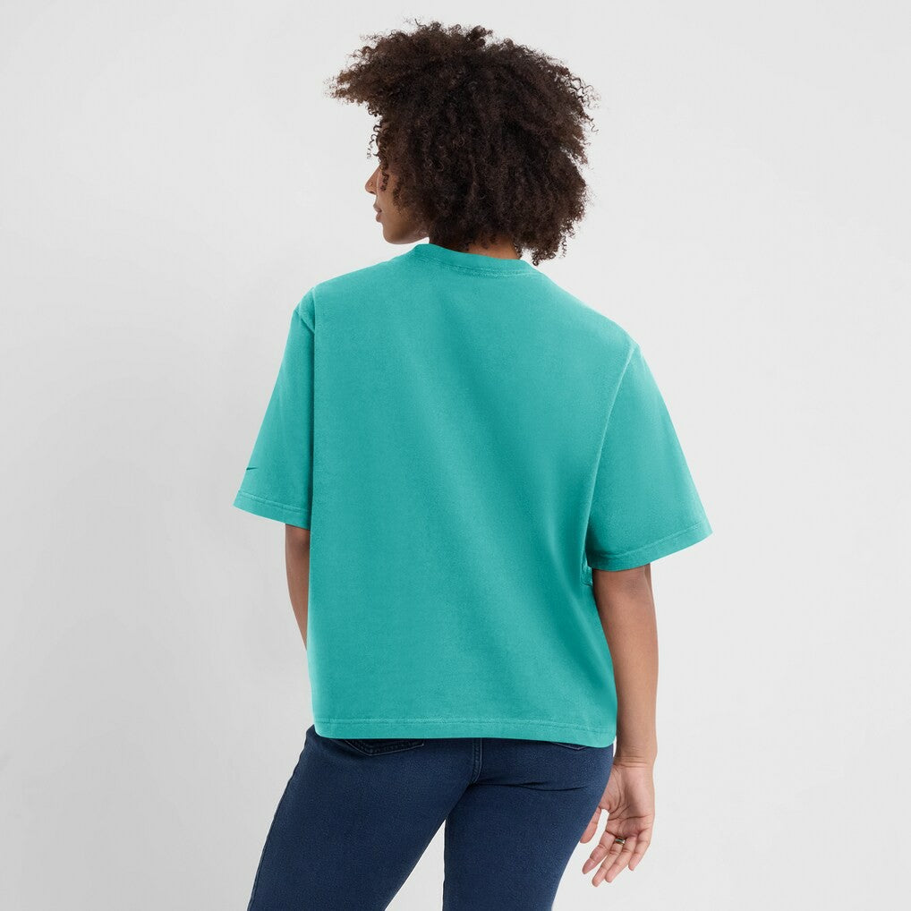 Miami Dolphins Women's Glory Arch Boxy T-Shirt Aqua | Nike for Sale