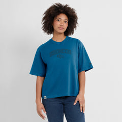 Denver Broncos Women's Glory Arch Boxy T-Shirt Blue | Nike for Sale