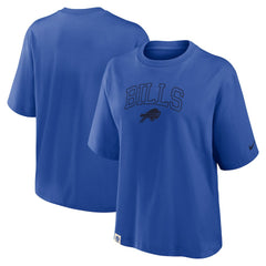 Buffalo Bills Women's Glory Arch Boxy T-Shirt Royal | Nike for Sale