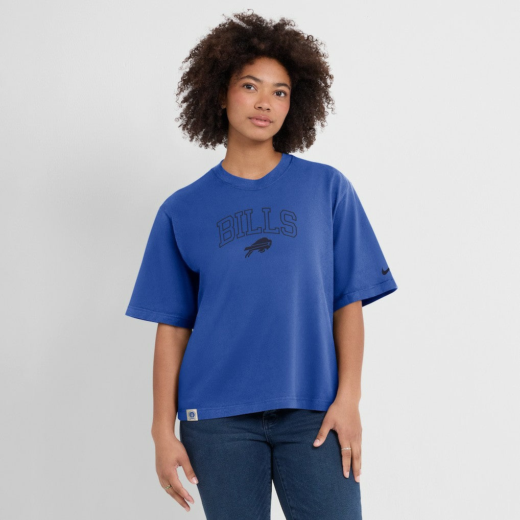 Buffalo Bills Women's Glory Arch Boxy T-Shirt Royal | Nike for Sale
