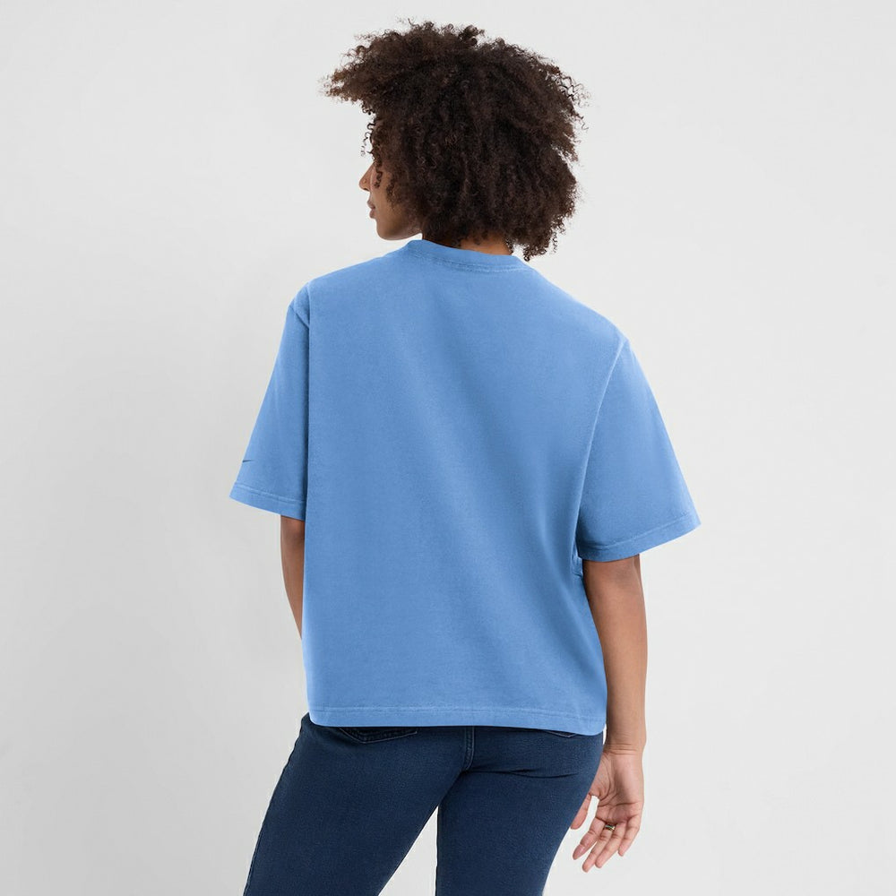 Los Angeles Chargers Women's Glory Arch Boxy T-Shirt Powder Blue | Nike for Sale