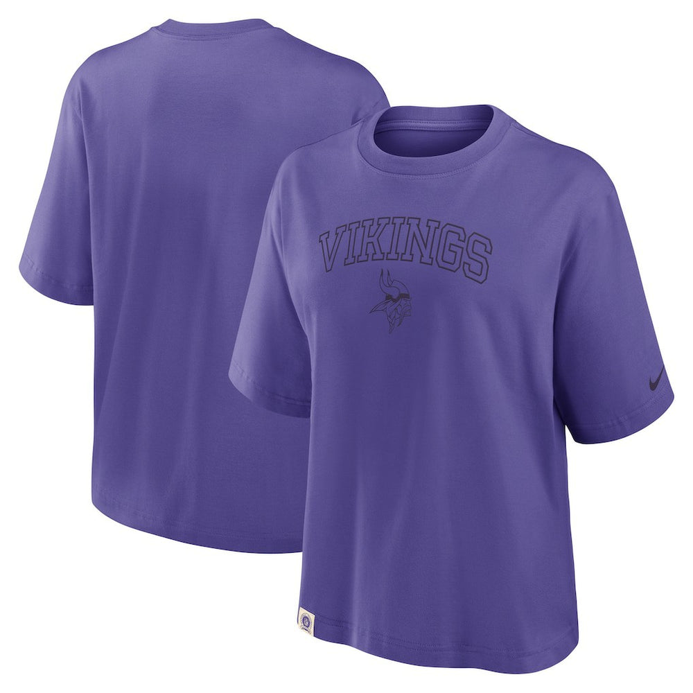 Minnesota Vikings Women's Glory Arch Boxy T-Shirt Purple | Nike for Sale