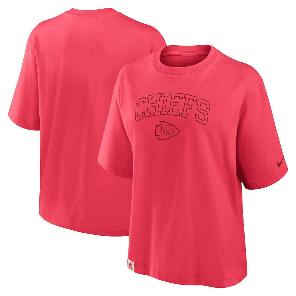 Kansas City Chiefs Women's Glory Arch Boxy T-Shirt Red | Nike for Sale