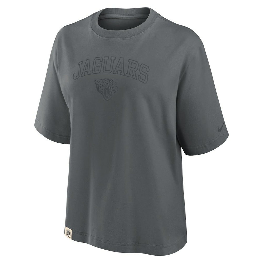 Jacksonville Jaguars Women's Glory Arch Boxy T-Shirt Charcoal | Nike for Sale