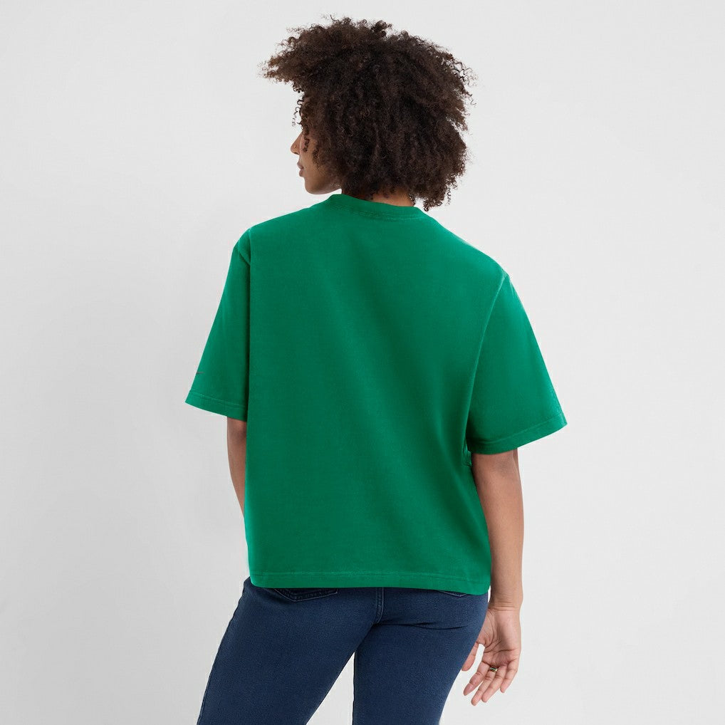 New York Jets Women's Glory Arch Boxy T-Shirt Green | Nike for Sale