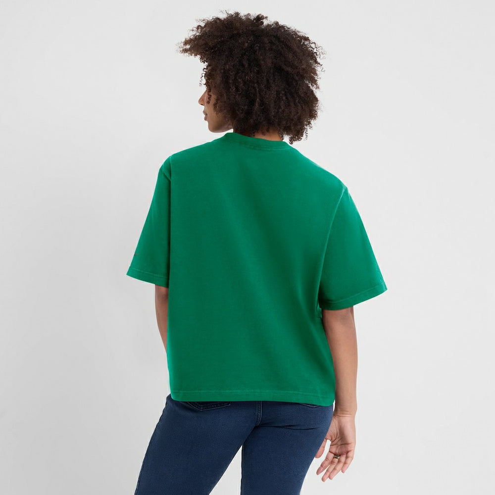 New York Jets Women's Glory Arch Boxy T-Shirt Green | Nike for Sale