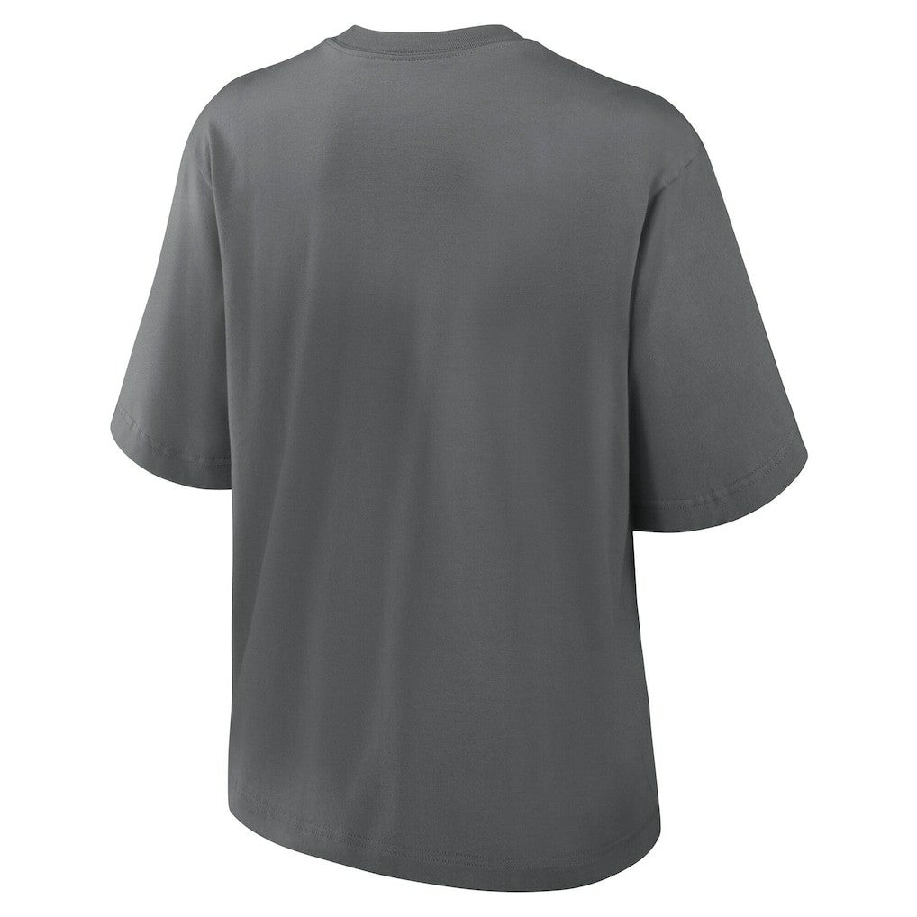 New Orleans Saints Women's Glory Arch Boxy T-Shirt Charcoal | Nike for Sale