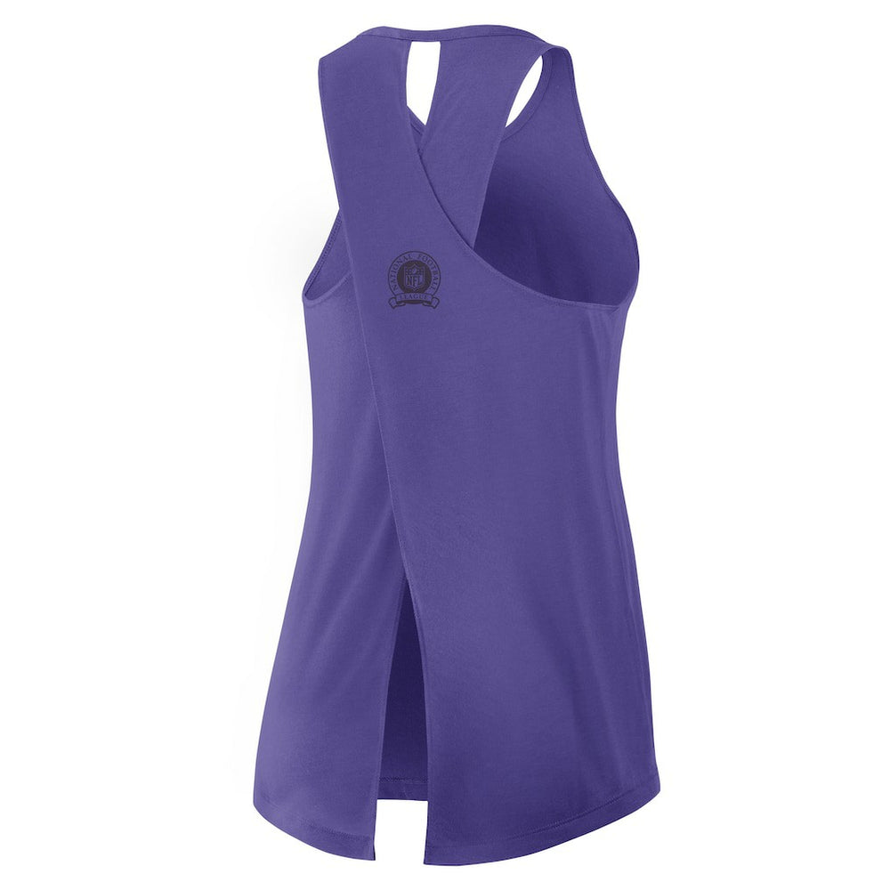 Baltimore Ravens Women's Glory Open-Back Crisscross Dri-FIT Tank Top Purple | Nike for Sale
