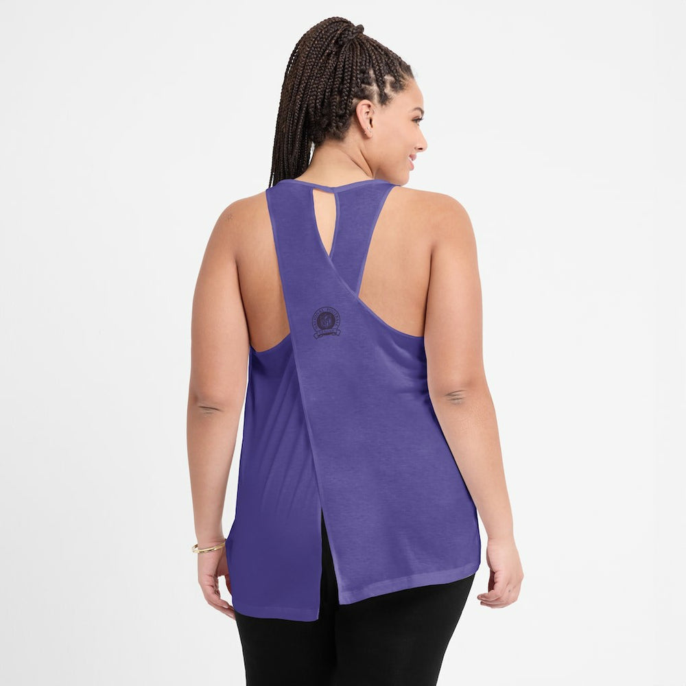 Baltimore Ravens Women's Glory Open-Back Crisscross Dri-FIT Tank Top Purple | Nike for Sale