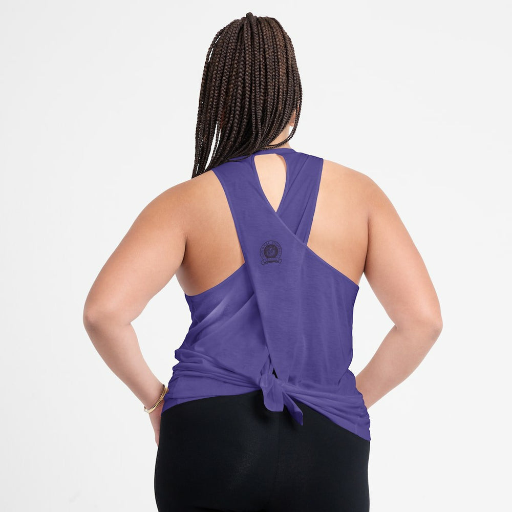 Baltimore Ravens Women's Glory Open-Back Crisscross Dri-FIT Tank Top Purple | Nike for Sale