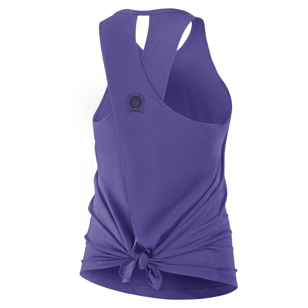 Minnesota Vikings Women's Glory Open-Back Crisscross Dri-FIT Tank Top Purple | Nike for Sale