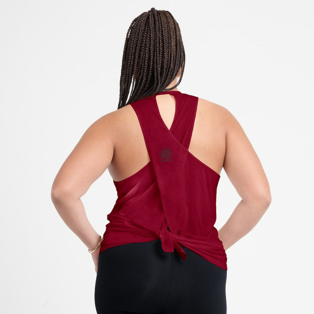 Washington Commanders Women's Glory Open-Back Crisscross Dri-FIT Tank Top Burgundy | Nike for Sale