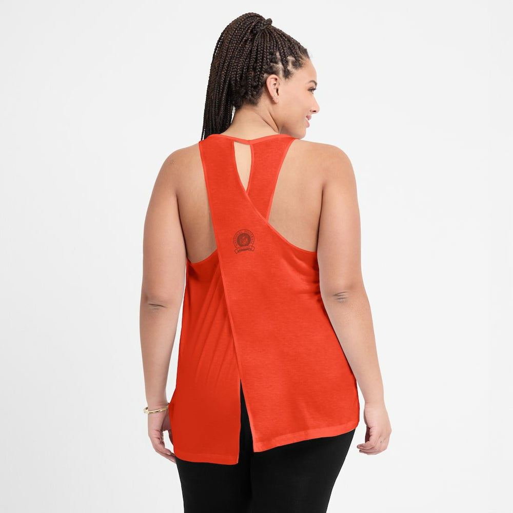 Chicago Bears Women's Glory Open-Back Crisscross Dri-FIT Tank Top Orange | Nike for Sale