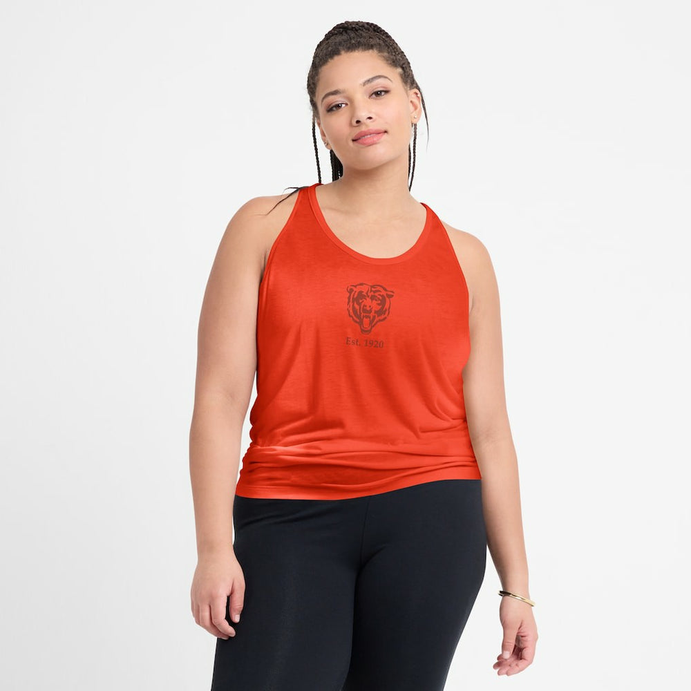 Chicago Bears Women's Glory Open-Back Crisscross Dri-FIT Tank Top Orange | Nike for Sale
