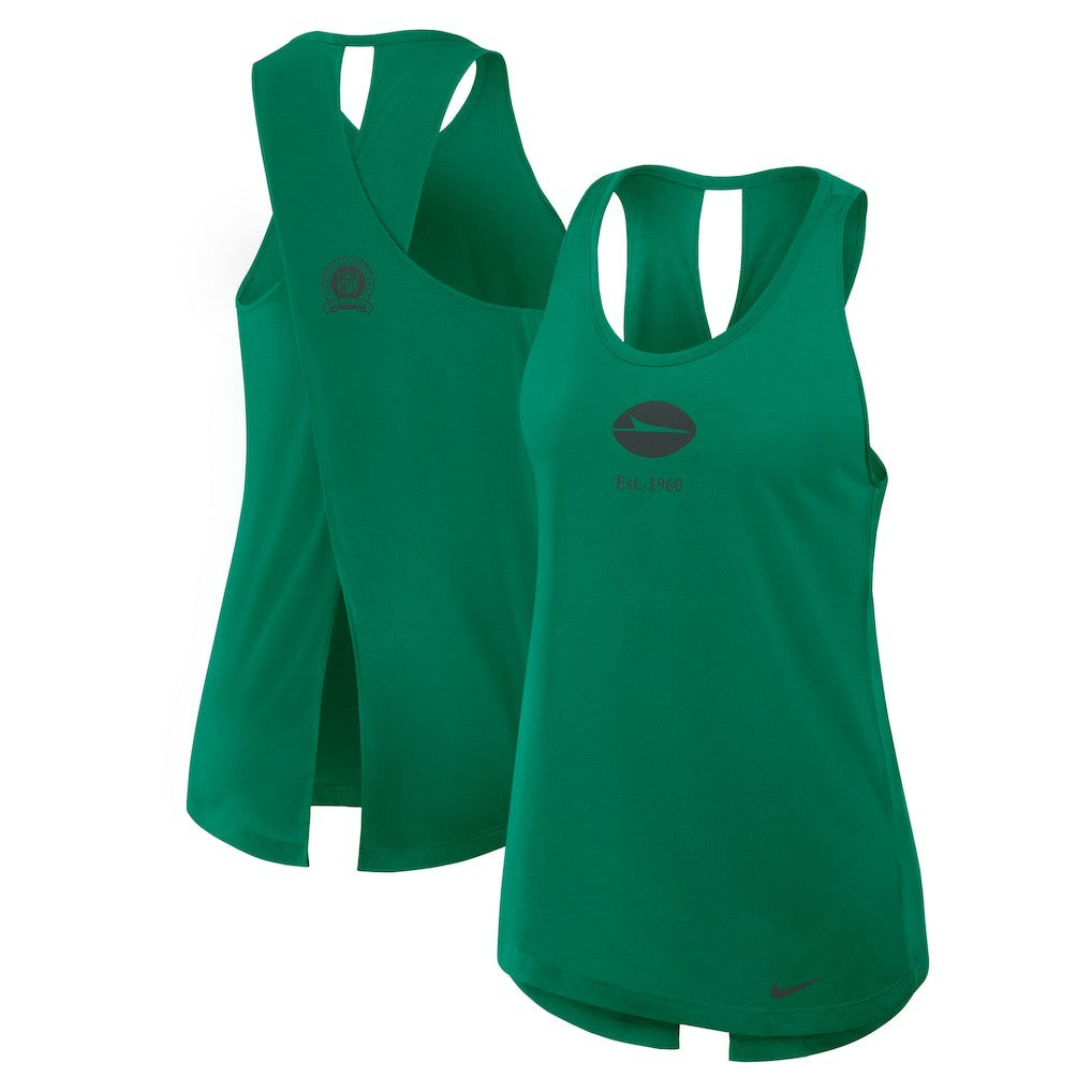 New York Jets Women's Glory Open-Back Crisscross Dri-FIT Tank Top Green | Nike for Sale