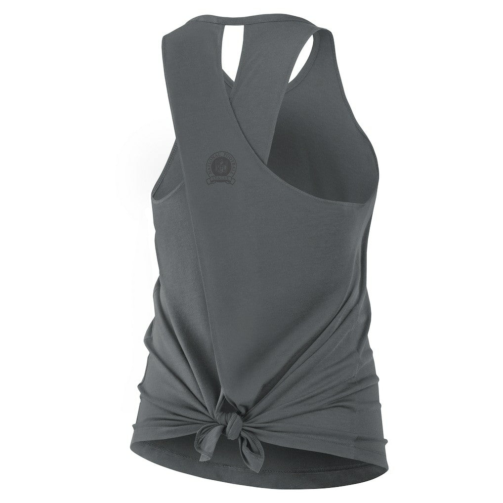 Jacksonville Jaguars Women's Glory Open-Back Crisscross Dri-FIT Tank Top Charcoal | Nike for Sale