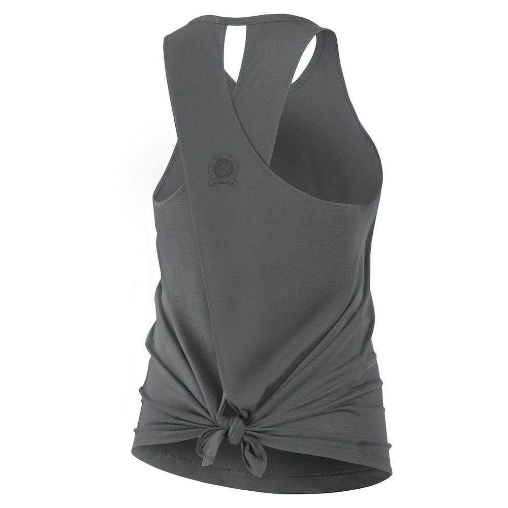 Jacksonville Jaguars Women's Glory Open-Back Crisscross Dri-FIT Tank Top Charcoal | Nike for Sale