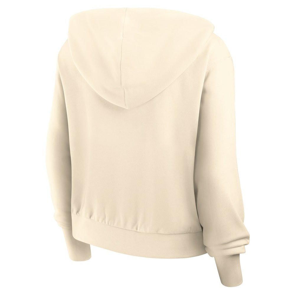 Seattle Seahawks Women's Glory Cropped Full-Zip Hoodie Cream | Nike for Sale