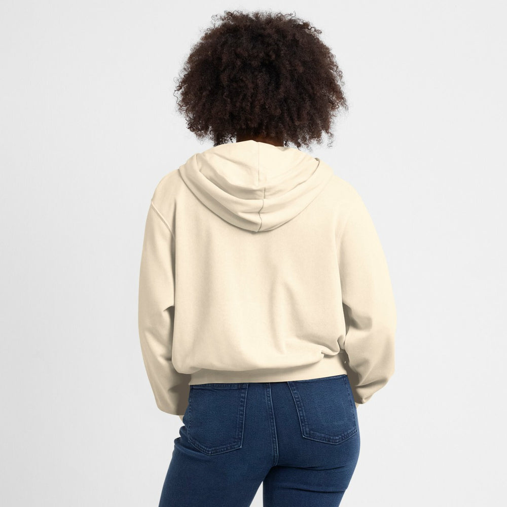 Green Bay Packers Women's Glory Cropped Full-Zip Hoodie Cream | Nike for Sale