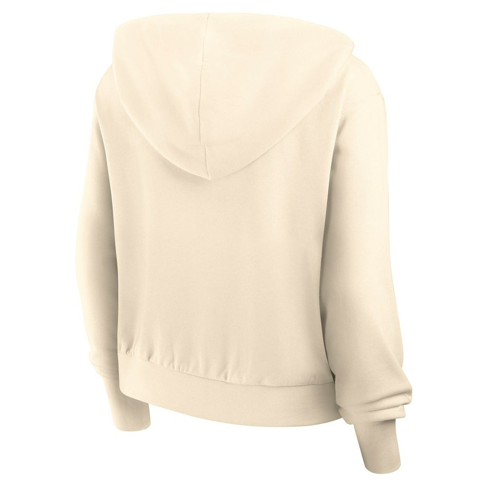 San Francisco 49ers Women's Glory Cropped Full-Zip Hoodie Cream | Nike for Sale